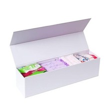 Girl Stuff, Tampon Holder for Bathroom, Pad and Tampon 12" x 3" x 3" White