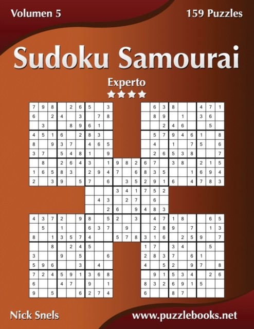 Sudoku Samurai - Experto - Volumen 5 - 159  by Nick Snels PAPERBACK (SPANISH)