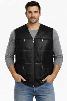 Herren Tolle  Lammfellweste   echtes Leder  Gr.48,50,52,54,56,58,60 - Bild 1 von 4