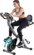 Foldable Exercise Bike Stationary Bikes for Home, 5 in 1 Indoor Workout Bike, Cy