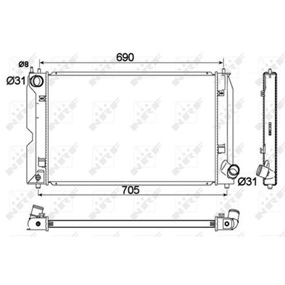   NRF KÜHLER MOTORKÜHLUNG 164000N030 NEU DE STOCK