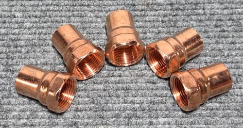 3/4" Copper Female Adapter C X FPT Pack of 5