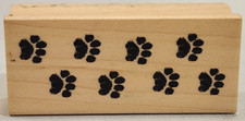 Inkadinkado Dog Puppy Paw Prints Rubber Stamp