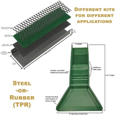 12'' Pocket Gold Sluice Box - Mini Metal Prospecting Kit