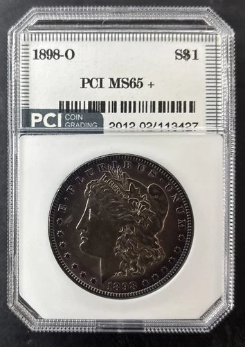 1898-O  $1 Morgan Silver Dollar PCI MS-65 Mint State  Toned Obverse