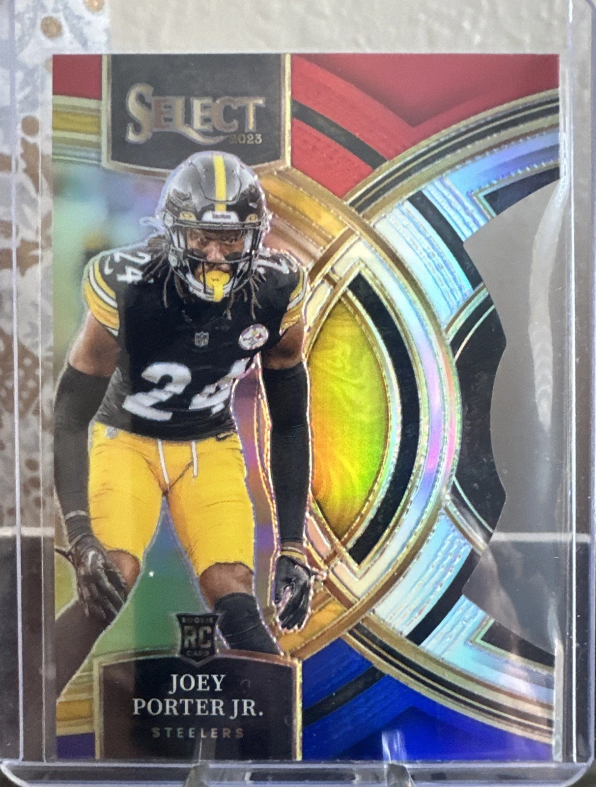 2023 Select - Premier Level Joey Porter Jr. Red & Blue Prizm Die-Cut RC MINT🔥🔥