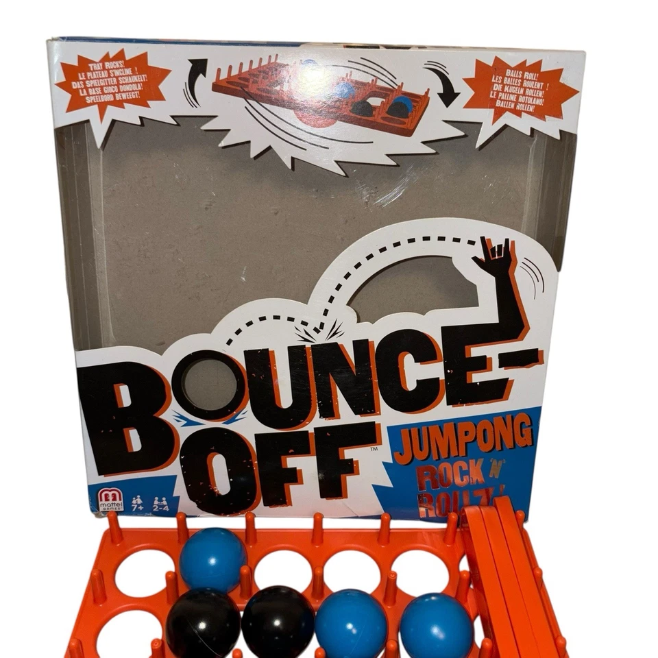Bounce Off Rock N Rollz! Jumpong Ping Pong Ball Game 2015 Mattel Complete - Image 4 of 4