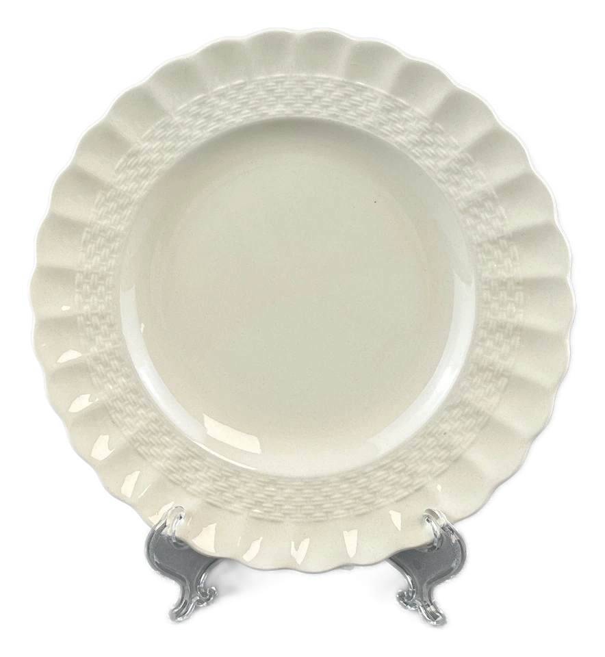 Spode Chelsea Wicker Salad Plate VTG Brown Copeland Mark Set of 3 - Image 3 of 4