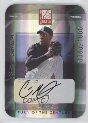 2002 Donruss Elite Turn of the Century Die-Cut /100 Corwin Malone #255 Auto 2m5