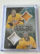 2024-25 Black Diamond Mine Dual Relics #DMDR-RS Juuse Saros / Pekka Rinne