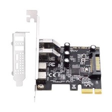 PCI Express to USB PCIE Adapter Card Built with a 15Pin SATA power interface