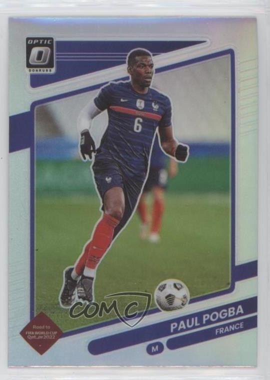 2021-22 Panini Donruss Road to Qatar Optic Holo Prizm Paul Pogba #56 0b4t