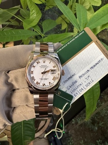 Rolex Datejust 36 White Dial on Oyster 116201 Complete 2014