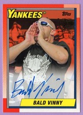 2017 TOPPS ARCHIVES FAN FAVORITES AUTOGRAPHS RED BALD VINNY #D 17/25 NY YANKEES