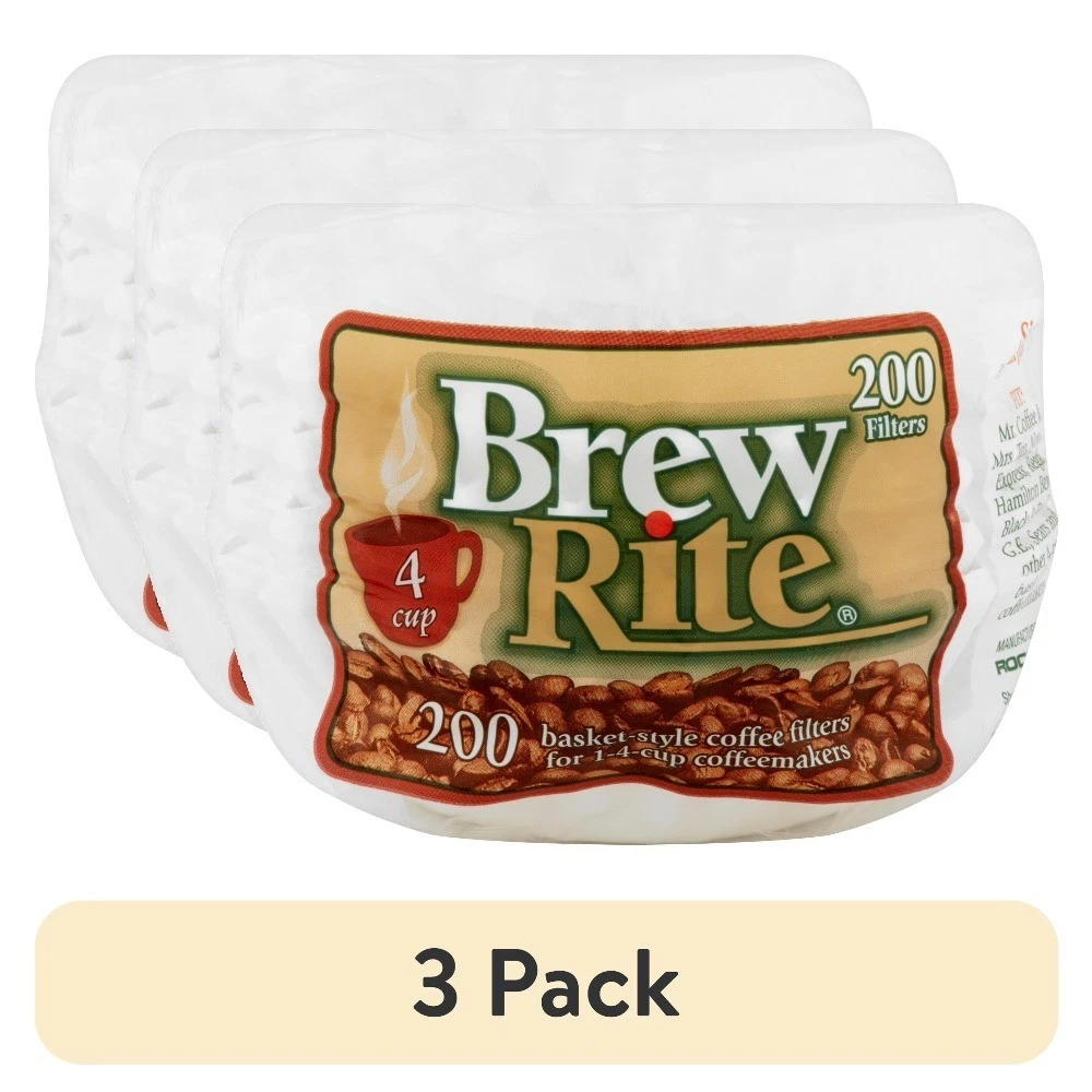 Coffee Filter Basket 200 Pack, 3 Pack