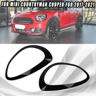 Black Headlight Ring Bezel Cover Trim  For Mini Cooper Countryman F60 2017-2024