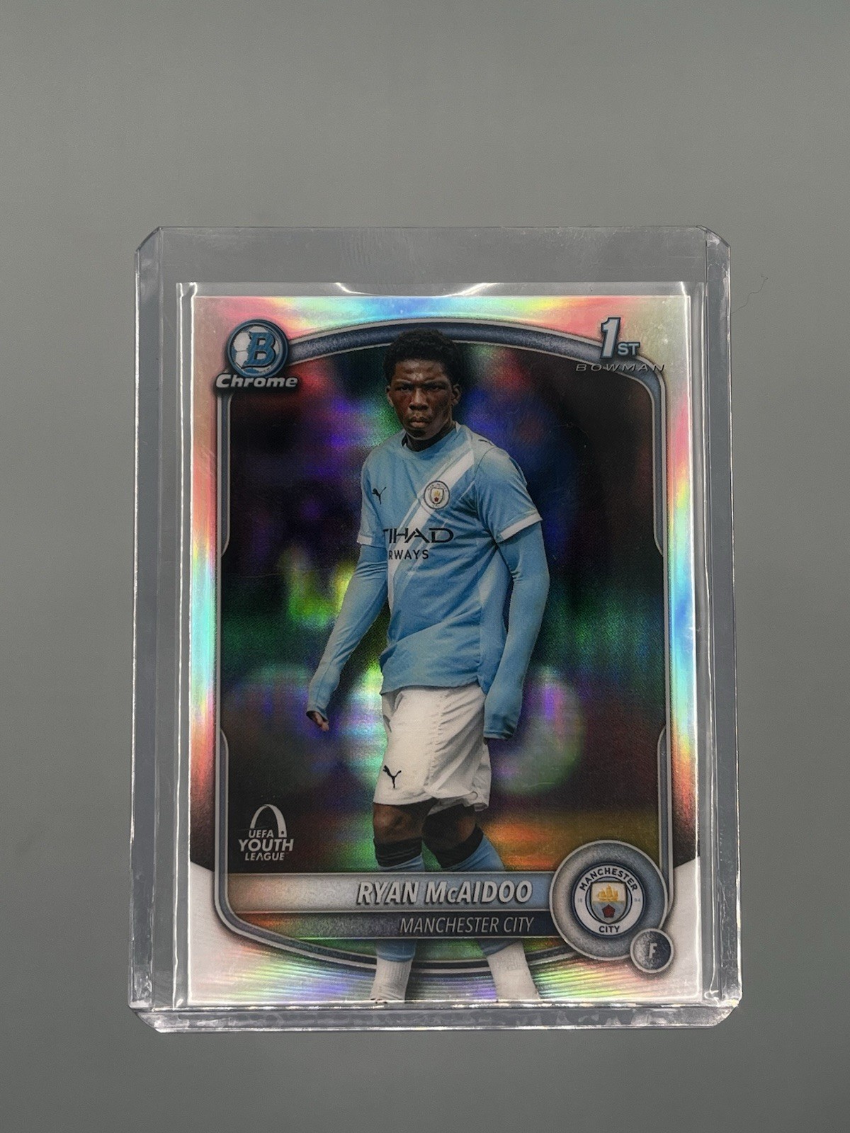 Topps Bowman Chrome UEFA Youth League 2024 Ryan McAidoo 1st Bowman BU-7M