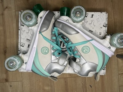 BTFL Rollschuhe Gr.40 Damen + Rollerblade Schutzausrüstung, kaum benutzt