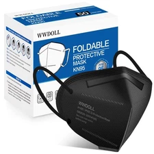 WWDOLL KN95 Face Masks 50 Pack, 5-Layer Breathable Disposable Respirator Mask...