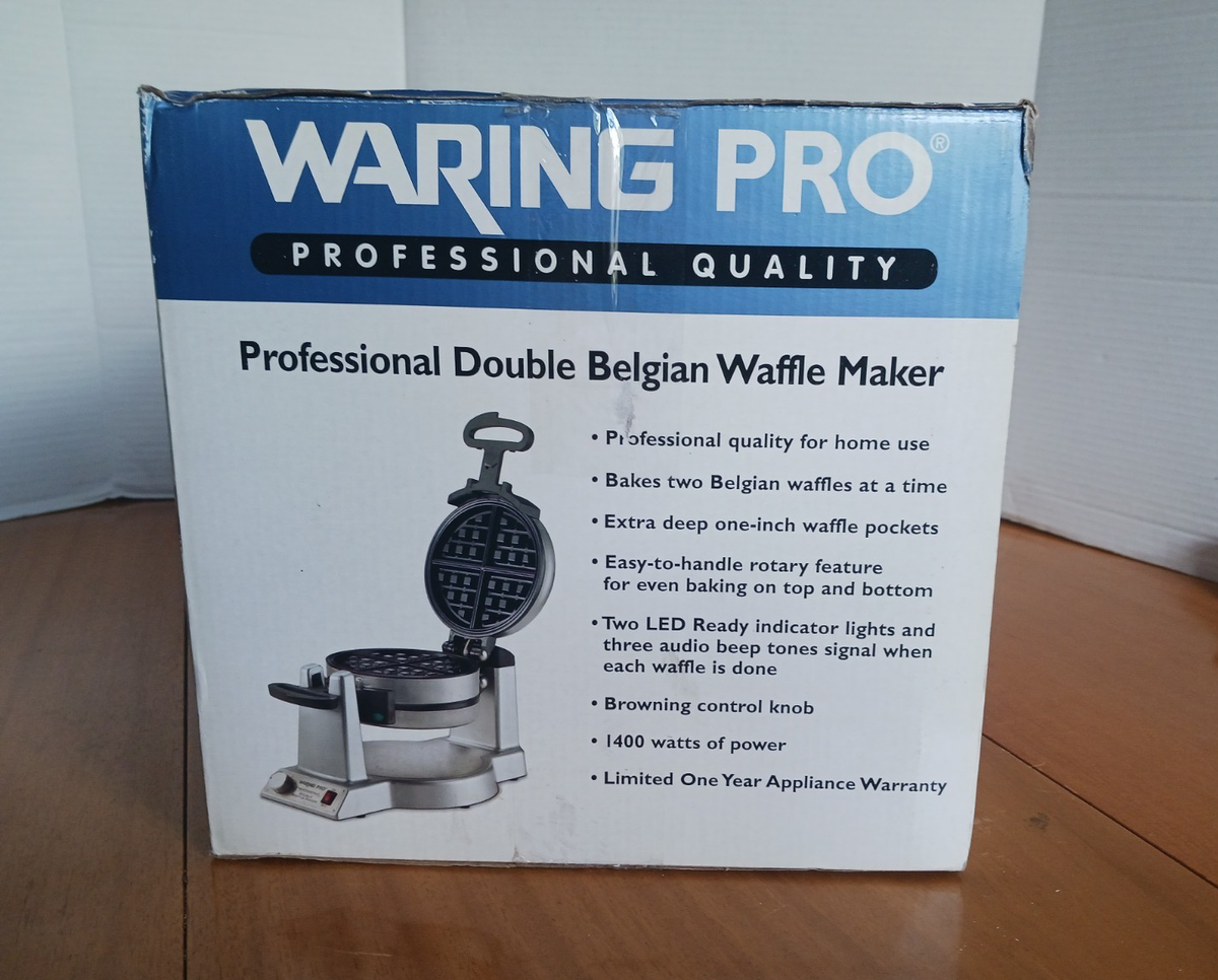 Waring WMK600 Double Belgian Waffle Maker - Silver for sale online