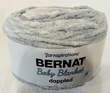 Bernat Baby Blanket Dappled Yarn SKIPPING STONE #6 Super Bulky 10.5 oz Polyester
