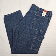 Wrangler Carpenter Jeans Size 44 x 32 Relaxed Dark Blue Wash NWT