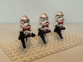3 Lego Star Wars Shock Trooper mini figures- 7671 At-Ap Walker