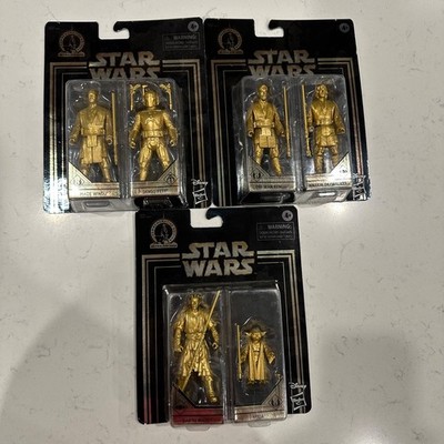 Star Wars Commemorative Edition Skywalker Saga Gold 6 Figure Lot NIB 