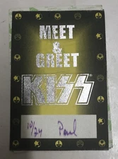 KISS 2003 World Domination Concert Tour Meet & Greet Foil Backstage Pass - TCCCX