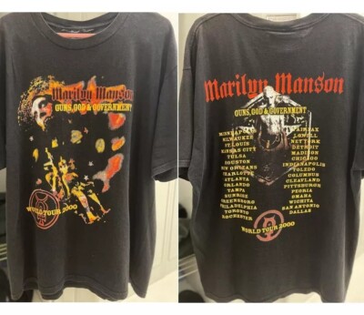Marilyn Manson T-shirt Guns God & Government 2 Side World Tour T