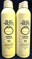 2 sun bum spf 50 kids clear sunscreen spray 6oz ea scuff/dented exterior
