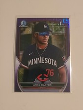 2023 Bowman Chrome 1st Purple Mojo Ariel Castro /299 Twins Prospect