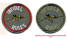 DAESH WHACKER JSOC SFG GREEN BERET SAS KSK SP OPS burdock 2-PATCH: INFIDEL RULES