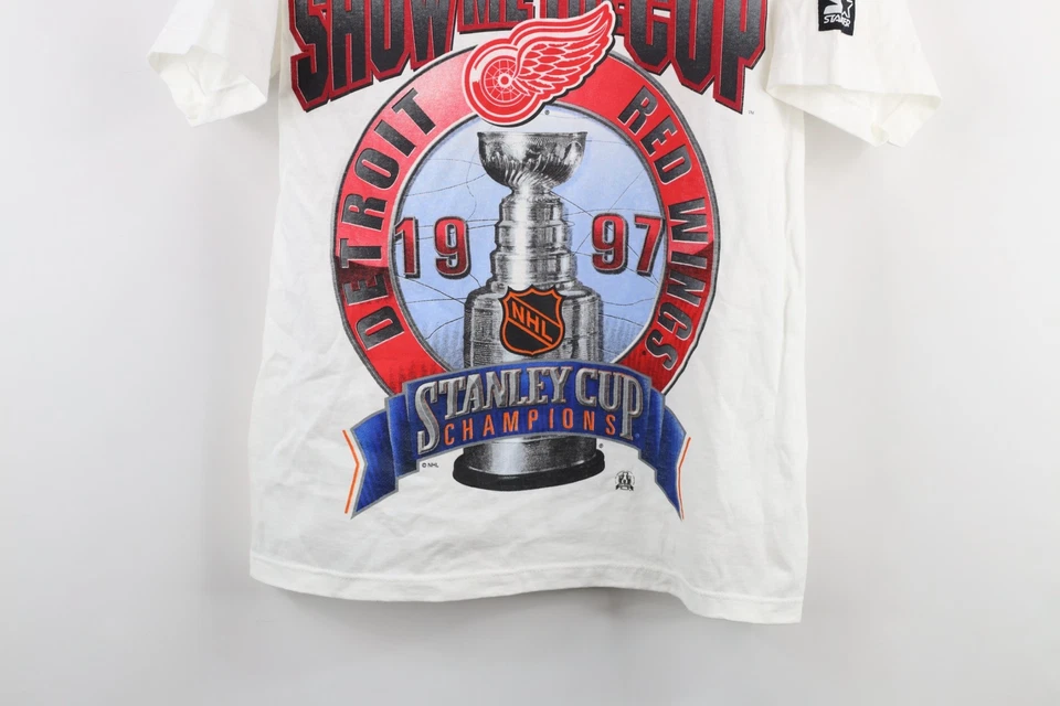 NOS Vtg 90s Starter Boys 14 16 1997 Stanley Cup Champs Detroit Red Wings T-Shirt - Image 3 of 4