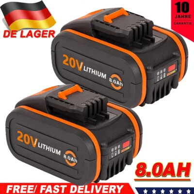 FOR WORX 2X 8000mAh 20V MAX 8,0Ah Batería Para Worx Original Batería De Repuesto WA3553 WA3556 WA3551