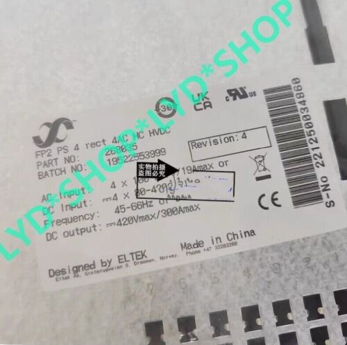 1 pièce Eltek flatpack2 268035 puissance d'alimentation FP2 PS 4 rect 4AC HVDC #WD1 - Photo 1/4