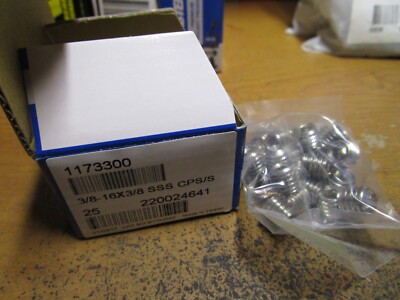 3/8''-16 x 3/8'' Hex Cup Point Grade 18-8 Stainless Steel Socket Set Screw QTY 25