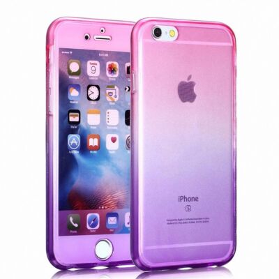 Sony Xperia X Performance Full Body 360 Silikon Handyhülle Case Pink / Violett