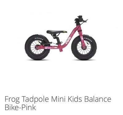 frog tadpole balance bike
