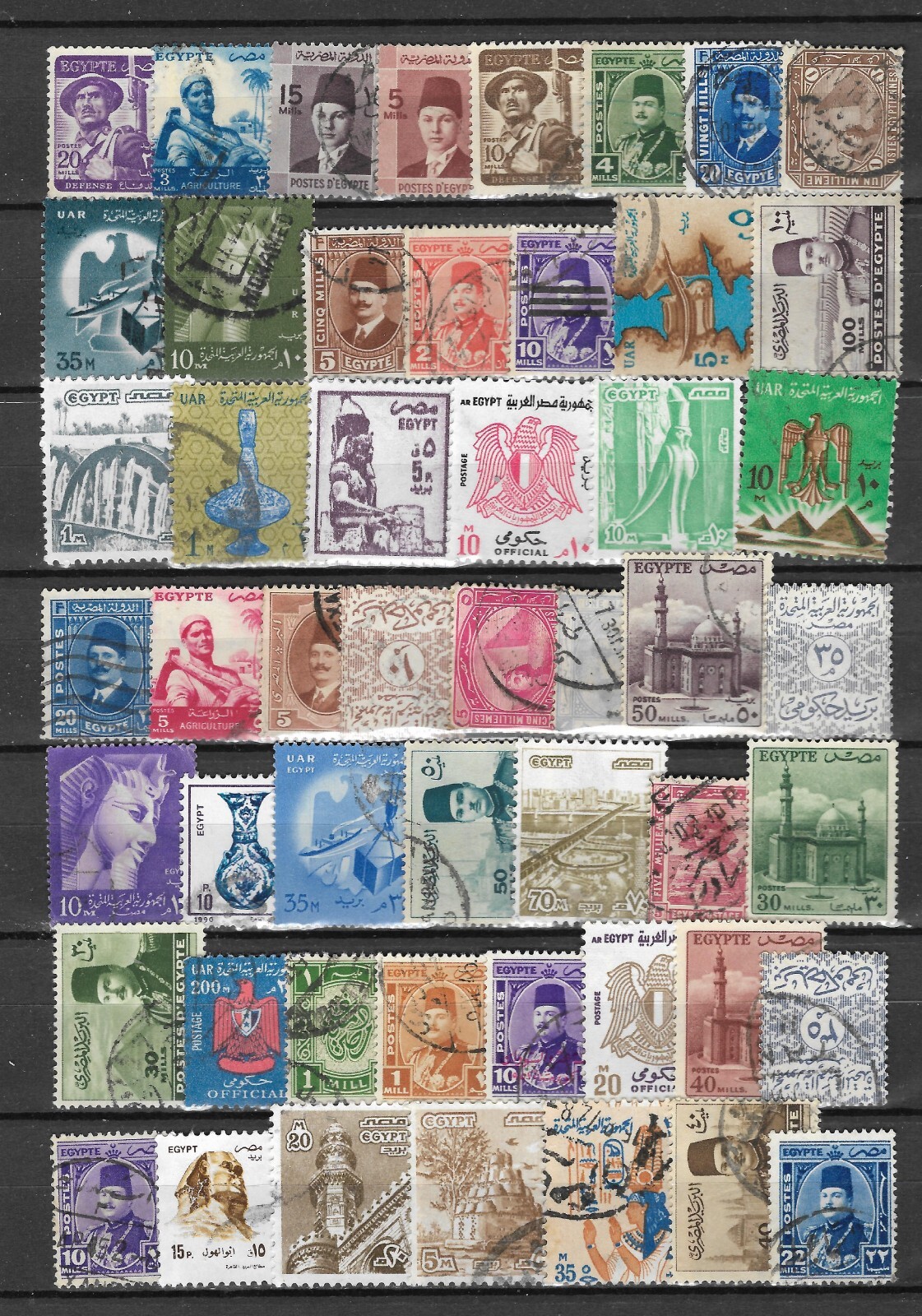 EGYPT STAMP COLLECTION PACKET of 50 DIFFERENT Used Stamps NICE SELECTION