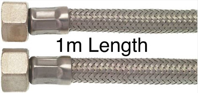 Flexschlauch Geflecht Edelstahl ø 3/8'' Fc x Fc 1000mm / 1m - Made in Italy
