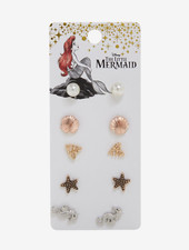 Disney The Little Mermaid Ariel Icon Earring Set of 5 Pairs NWT