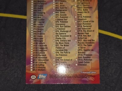 Pokemon Topps Series 2 Checklist Card NM | eBay Pokemon Topps Series 2 Checklist Card NM | eBay