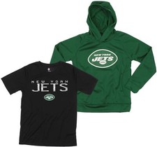 OuterStuff NFL Youth New York Jets Team Performance Hoodie and Tee Combo Set