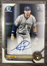 2022 Bowman Chrome Antonio Pinero 1st Auto #CPA-AP - Milwaukee Brewers