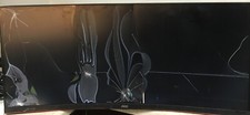 AOC CQ34G2 Super Curved Frameless Gaming Monitor Cracked Screen powers on