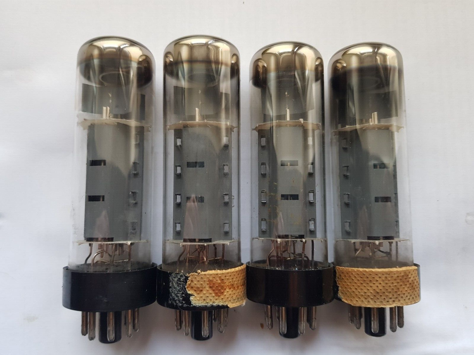 Perfect Quad EL34 6CA7 RFT / DDR Germany - Black Short Base 60's ...