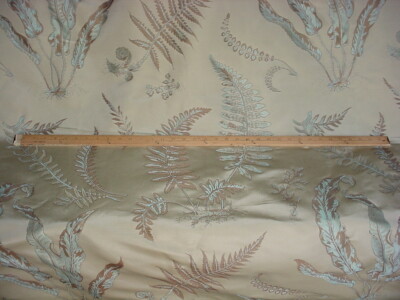 13-5/8Y Brunschwig Fils BF10007 Bakers Ferns Embroidered Silk Upholstery Fabric