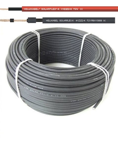 Helu Solarkabel Solarleitung 4mm2 - 6mm2 PV-Anlage Photovoltaik Kabel 25-100m