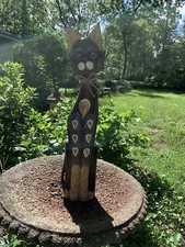 Wooden Cat Boho Style